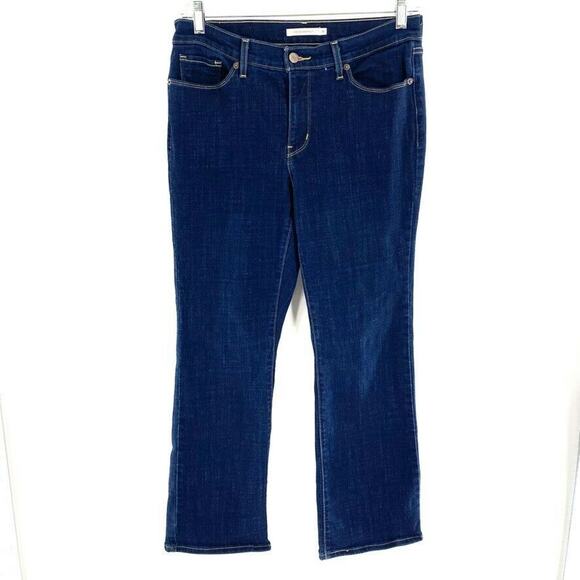Levis Classic Bootcut Womens Jeans Denim Blue‎ Dark Wash 8 - Picture 1 of 10